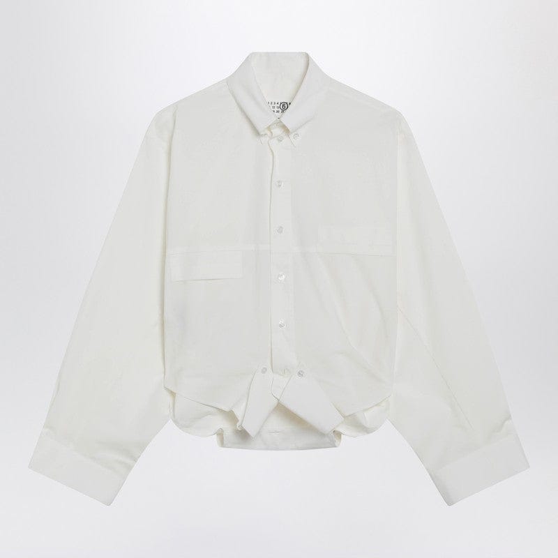 Shirts & Tops MM6 Maison Margiela - White cotton shirt with mirrored effect - 40 IT Brand