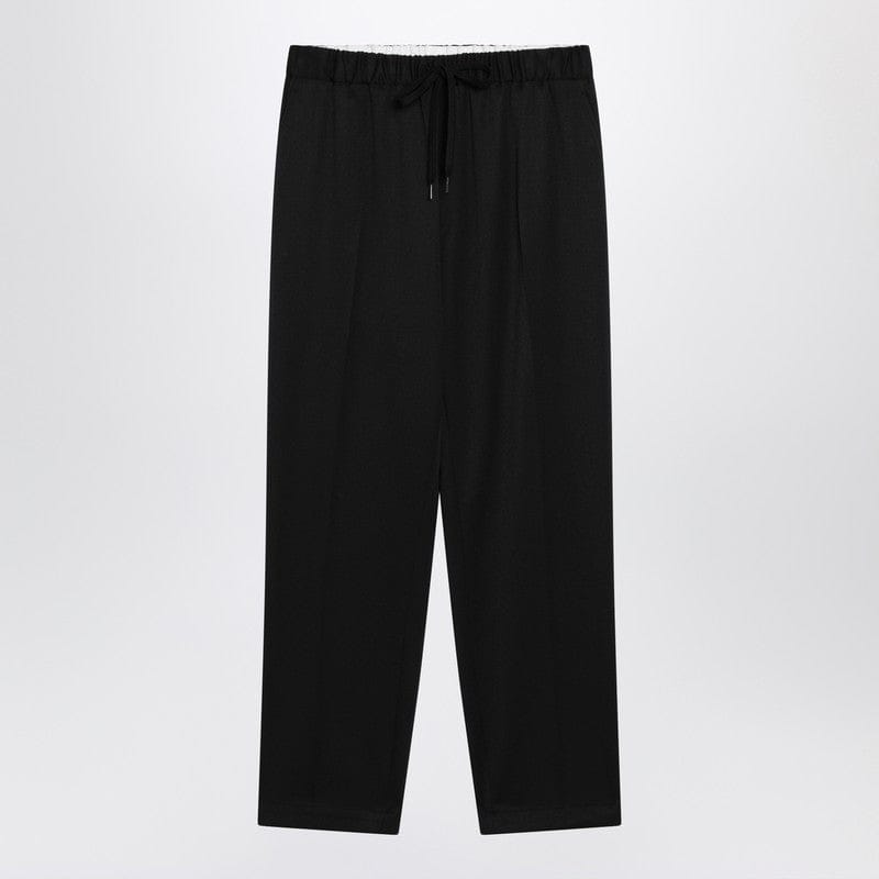 Pants MM6 Maison Margiela - Black wool-blend trousers - 40 IT Brand