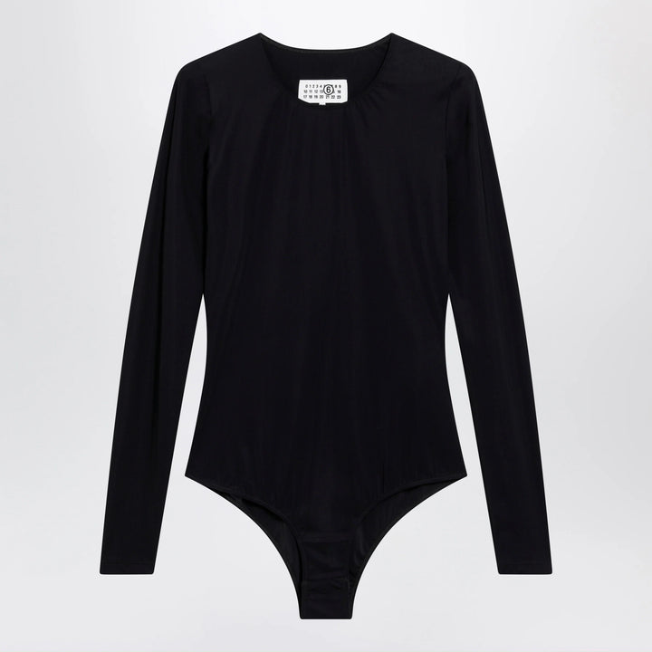 MM6 Maison Margiela - Black lycra jersey bodysuit