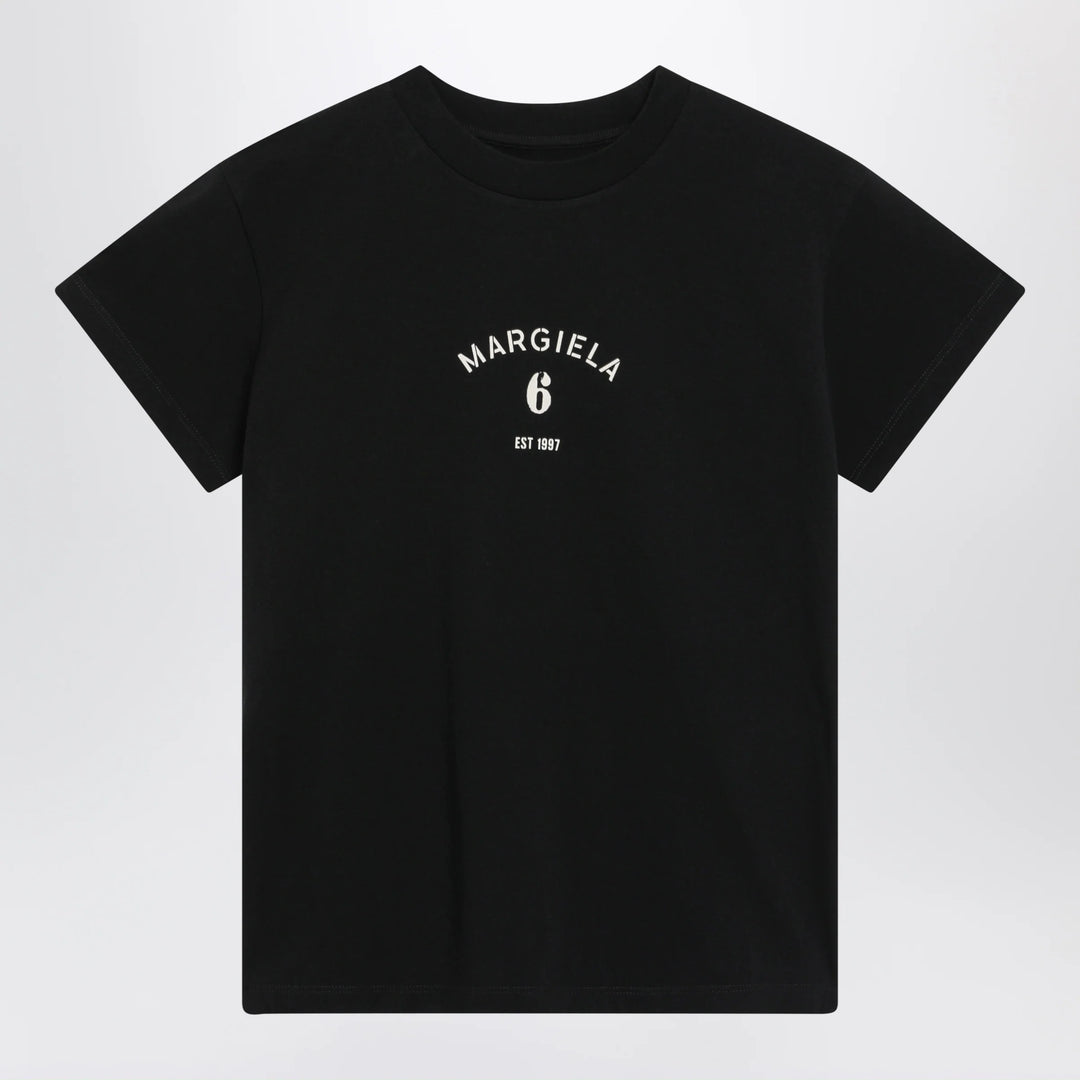 MM6 Maison Margiela - Black T-shirt with logo print