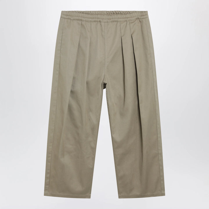 Maison Margiela - Low-crotch cotton gabardine trousers in beige
