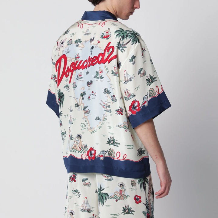 Dsquared2 - Aloha Souvenir silk bowling shirt in multicolor