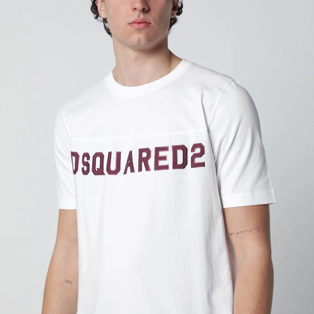 Dsquared2 - White T-shirt with logo embroidery