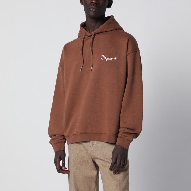 Shirts & Tops Dsquared2 - Brown relaxed-fit sweatshirt with logo - L Brand