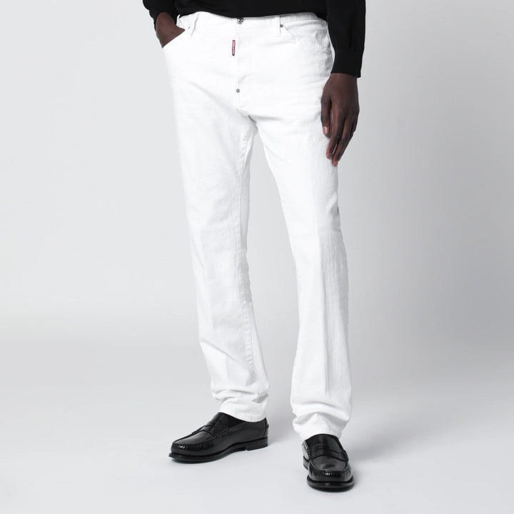 Dsquared2 - Teddy jeans in white stretch cotton denim