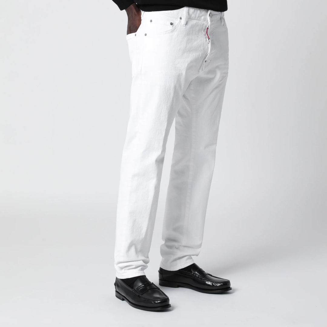 Dsquared2 - Teddy jeans in white stretch cotton denim