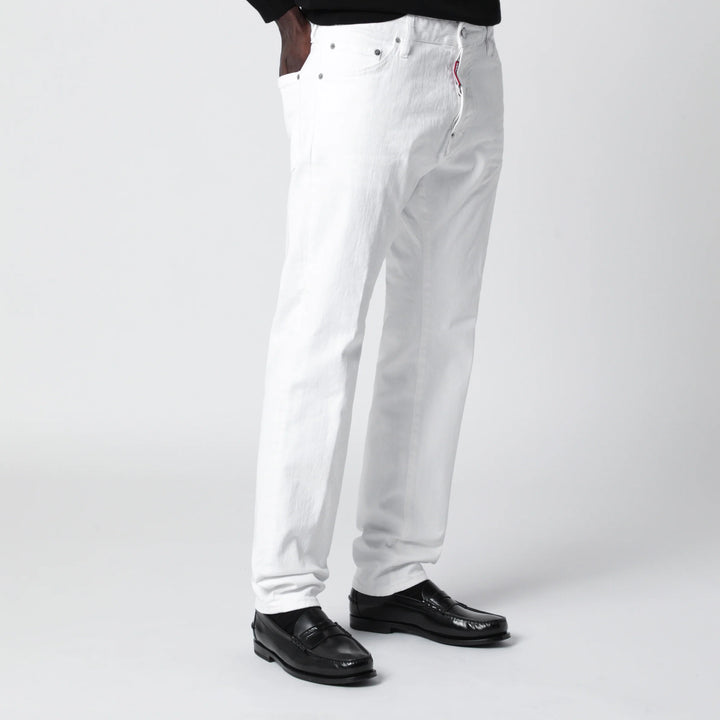 Dsquared2 - Teddy jeans in white stretch cotton denim