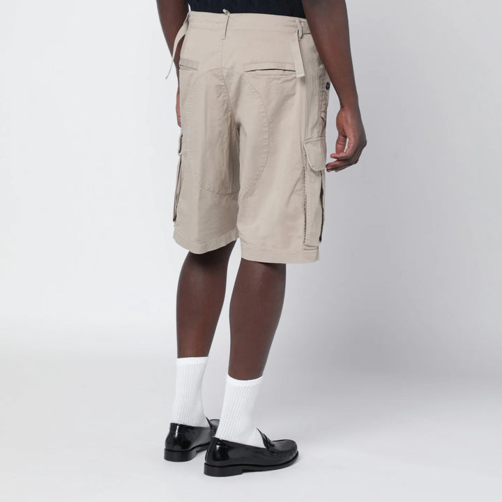Dsquared2 - Beige cotton-blend cargo bermuda shorts