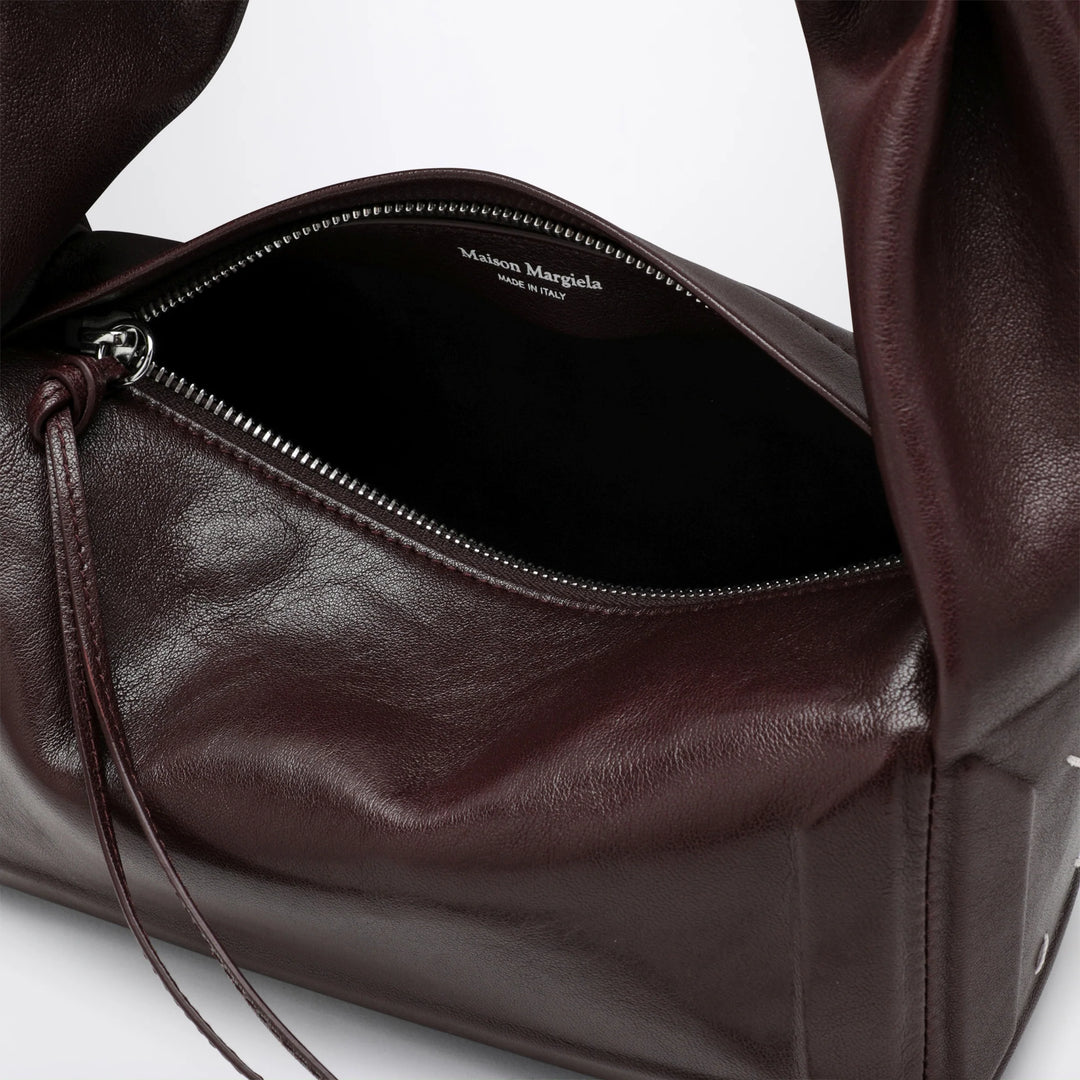 Maison Margiela - Box East West Small Bag in Burgundy Leather