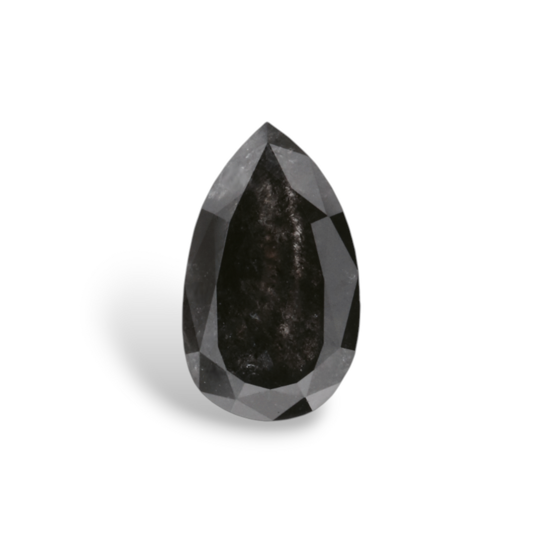 1.2 Carat Natural Black Pear Diamond GIA