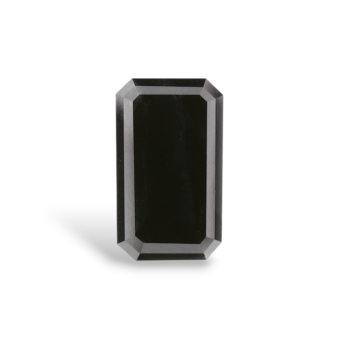 2.34 Carat Natural Black Emerald Diamond GIA