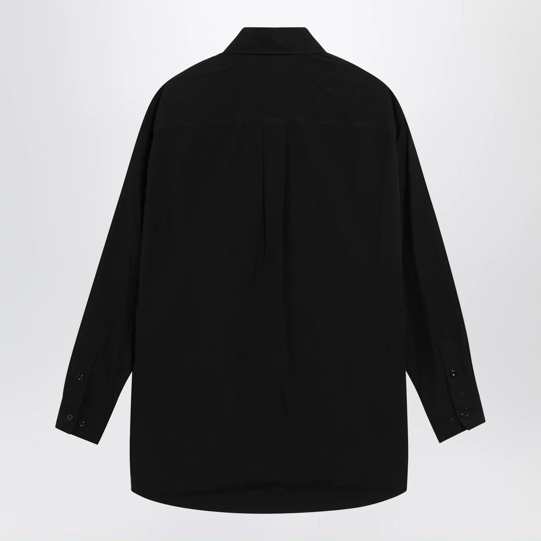 LEMAIRE - Long-sleeve shirt with chest pockets in black cotton