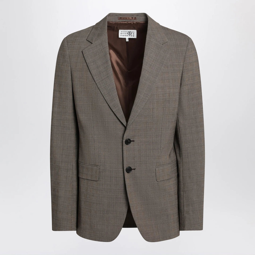 MM6 Maison Margiela - Single-breasted jacket brown in wool blend