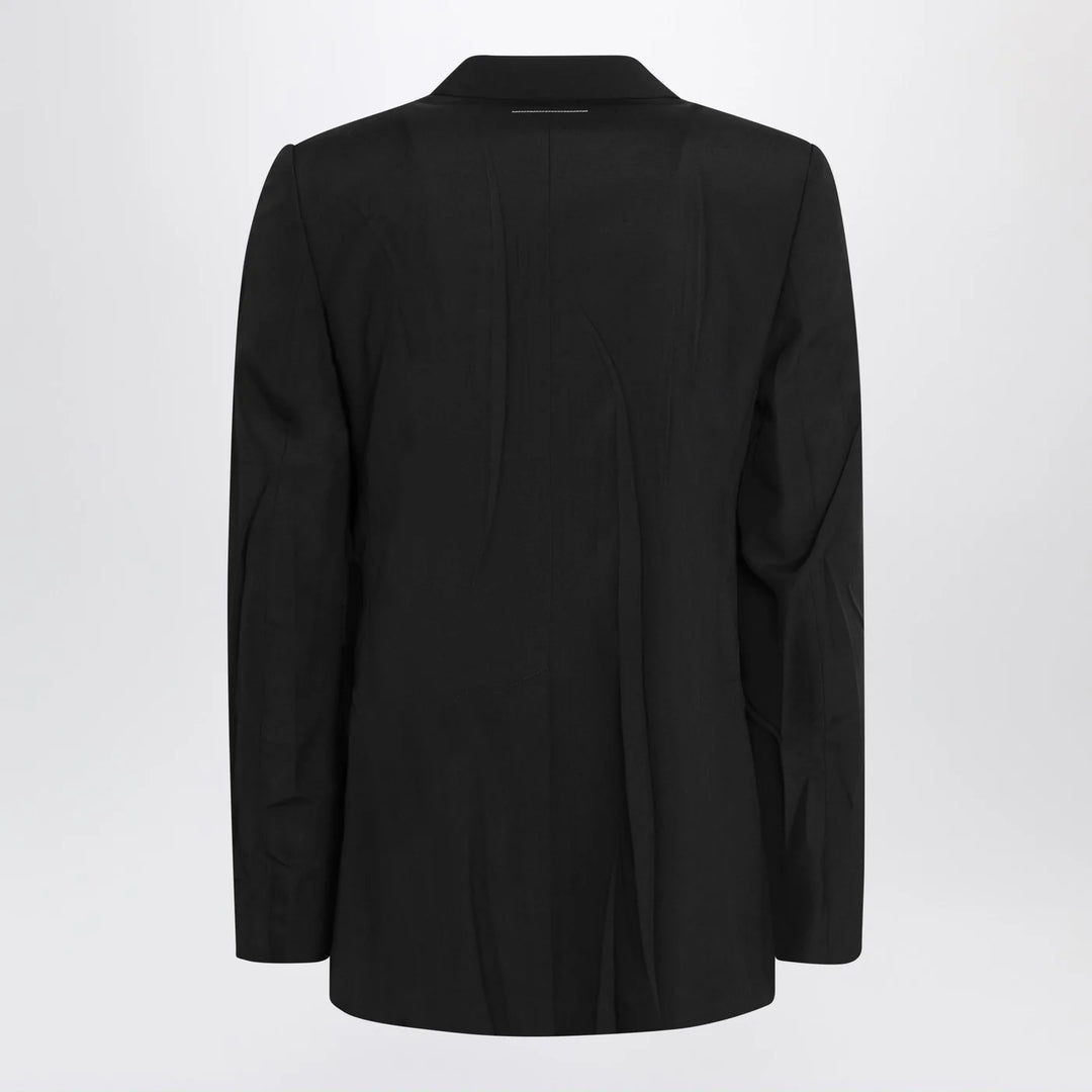 MM6 Maison Margiela - Black wool-blend jacket