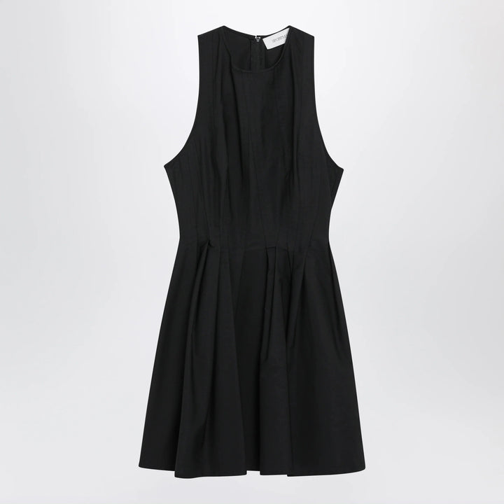 Sportmax - Sleeveless short cotton dress in black