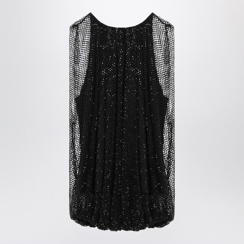 Shirts & Tops Sportmax - Black mesh top with crystals - M Brand