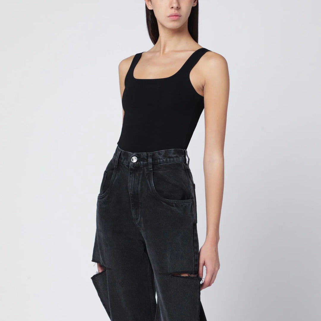 Entire Studios - Black viscose-blend top
