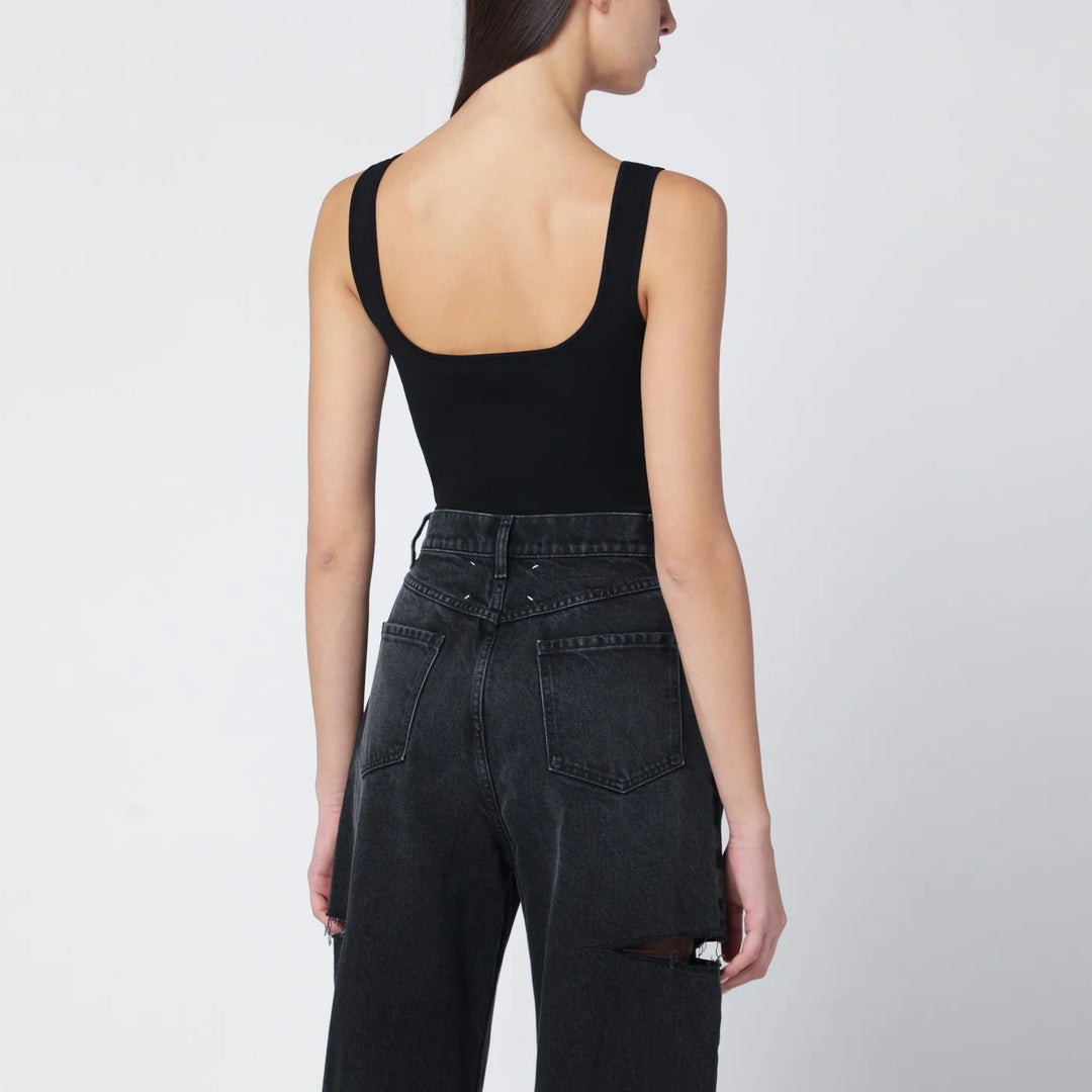 Entire Studios - Black viscose-blend top
