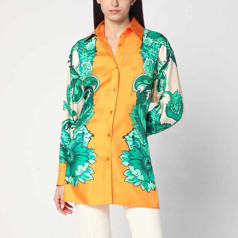 Shirts & Tops ETRO - Floral print shirt with knotted detail - 44 IT Brand