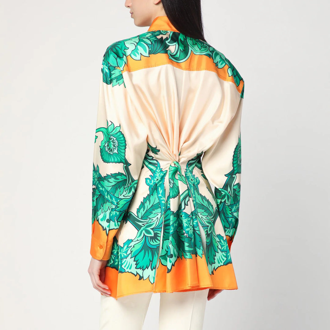 ETRO - Floral print shirt with knotted detail