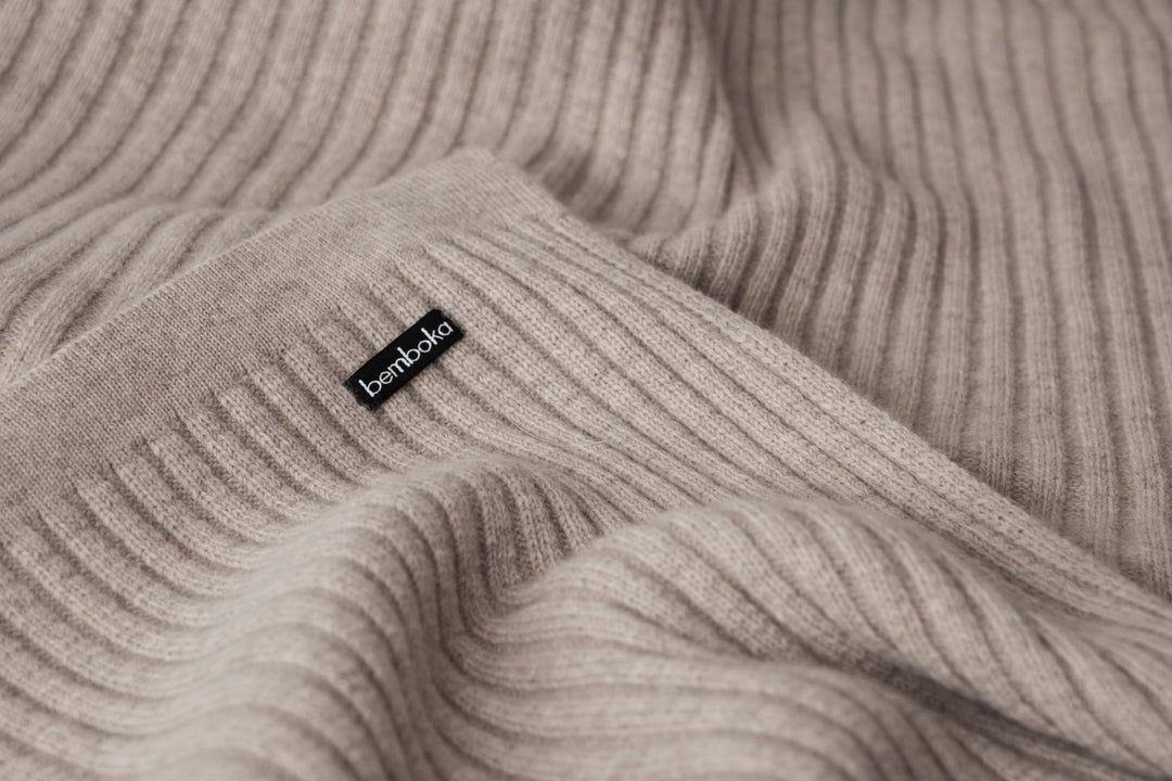 Bemboka ANGORA & MERINO WOOL THROWS 130x190cm Wheat Bemboka Wide Rib Angora & Merino Wool Throw - Pre-Shrunk Brand