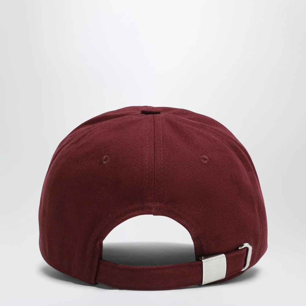 ANINE BING - Burgundy baseball cap with embroidered logo Brand U