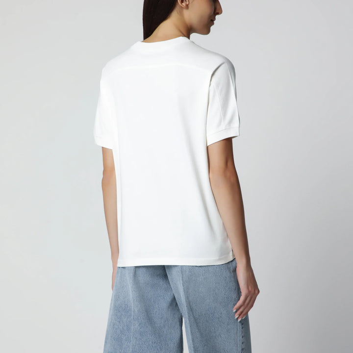 ANINE BING - Cream logo-print T-shirt Brand