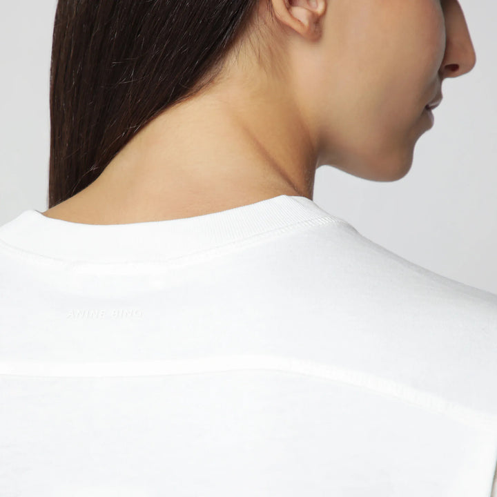 ANINE BING - Cream logo-print T-shirt Brand