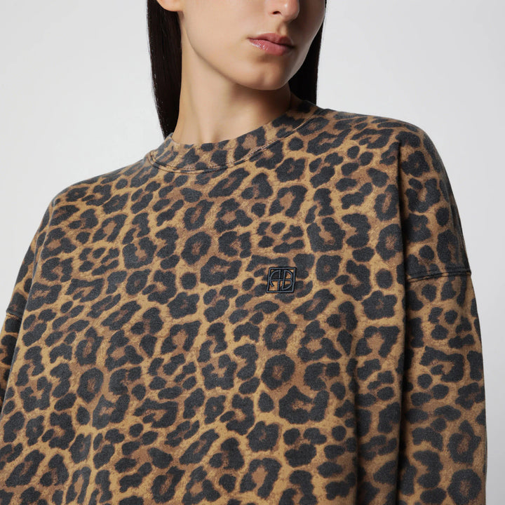ANINE BING - Miles Hoodie with Leopard Print Brand