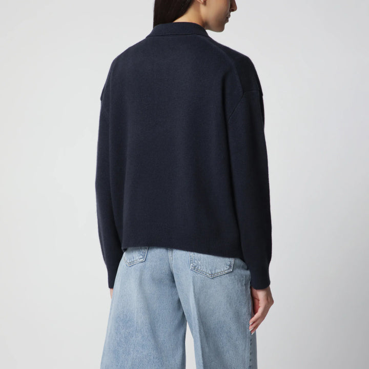 ANINE BING - Navy cashmere polo sweater Brand