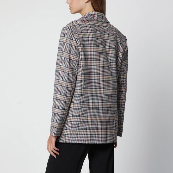 ANINE BING - Single-breasted check blazer Brand