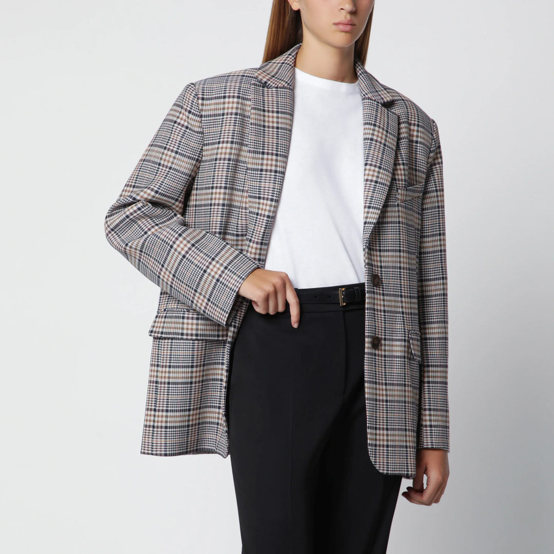 ANINE BING - Single-breasted check blazer Brand 34  FR