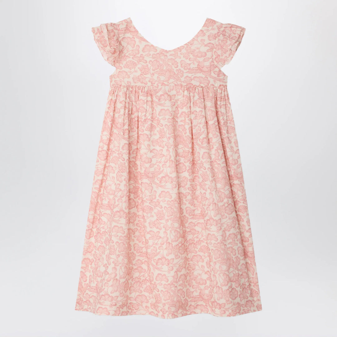 Bonpoint - Galantine pink voile dress with floral print Brand Apparel & Accessories 4