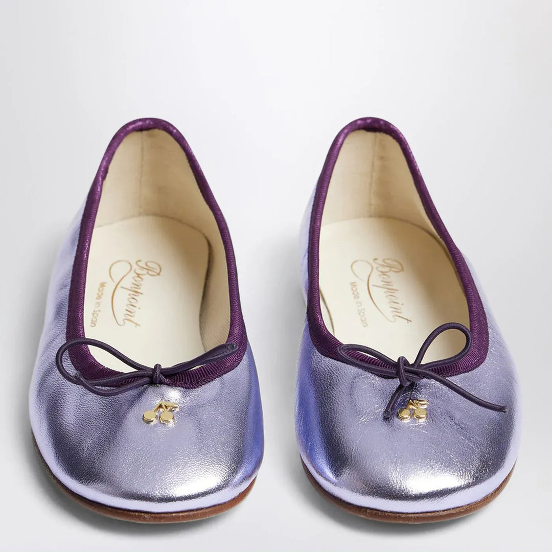 Bonpoint - Lisa iridescent lilac leather ballet flats Brand Apparel &amp; Accessories 25