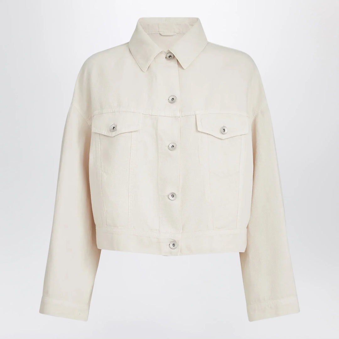 Brunello Cucinelli - Garment-dyed cotton and linen outerwear with monile detail Brand Apparel & Accessories 40  IT