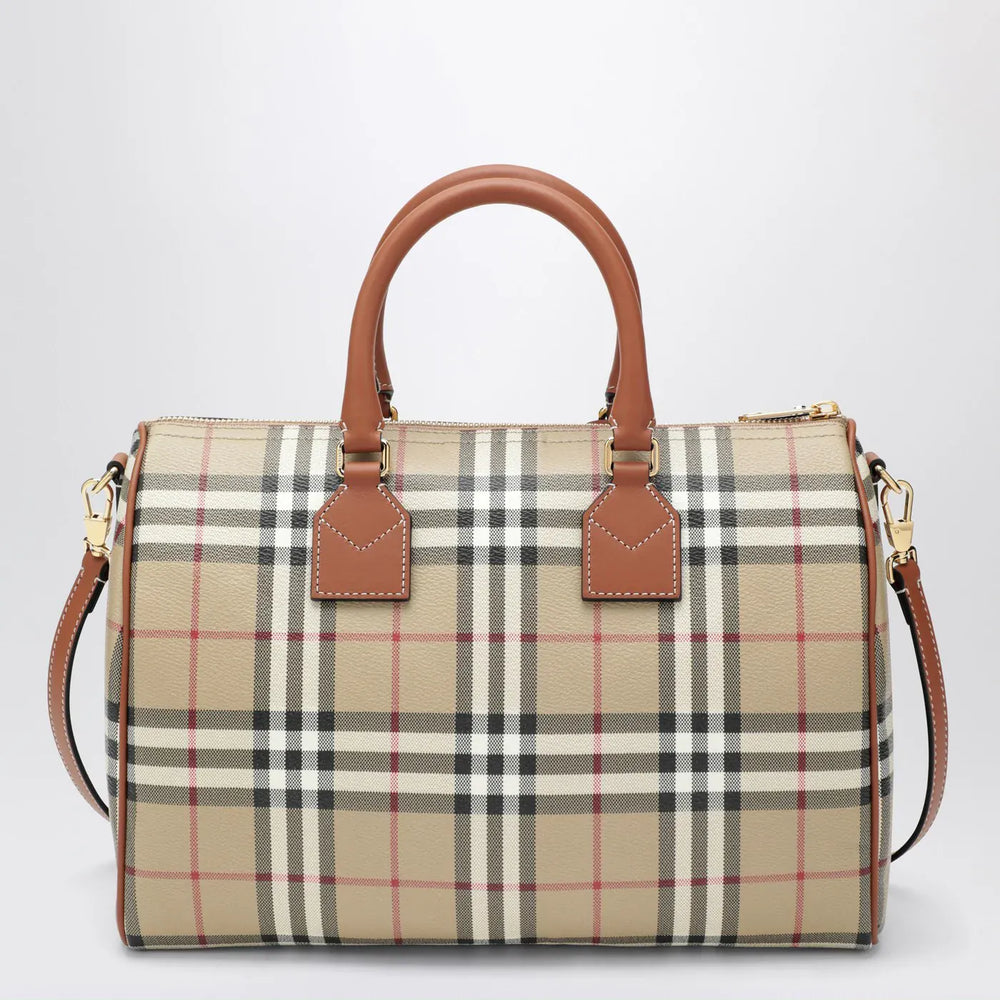Burberry - Medium bowling bag with Check pattern Brand Apparel & Accessories U