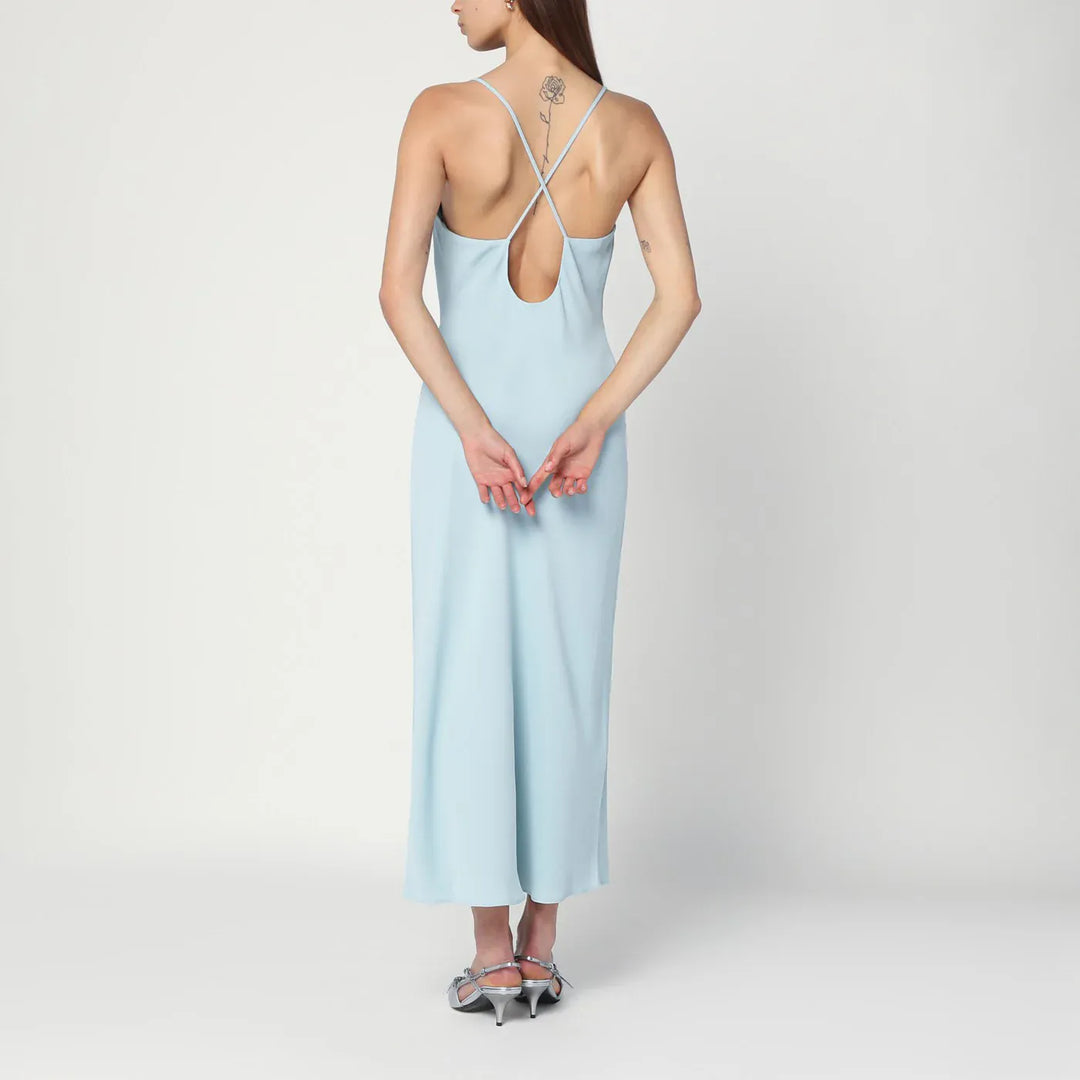 Calvin Klein - Light blue slip dress in crêpe Brand Apparel &amp; Accessories 4 US