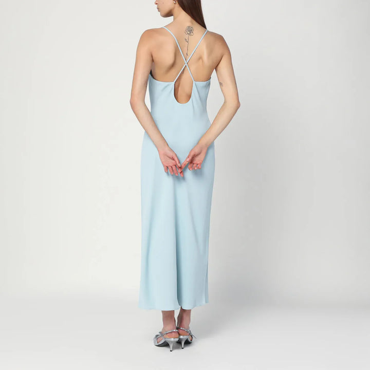 Calvin Klein - Light blue slip dress in crêpe Brand Apparel &amp; Accessories 4 US