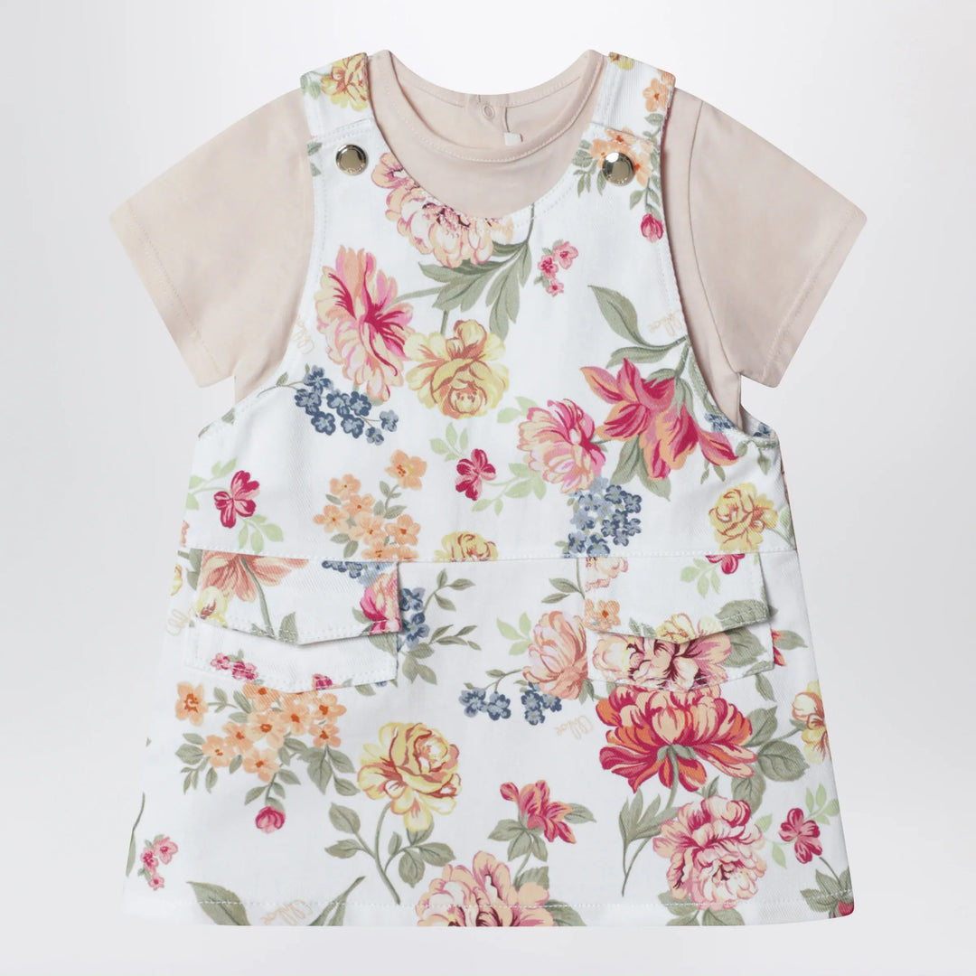 Chloé - Pink two-piece set with floral pattern Brand Apparel &amp; Accessories 2Y