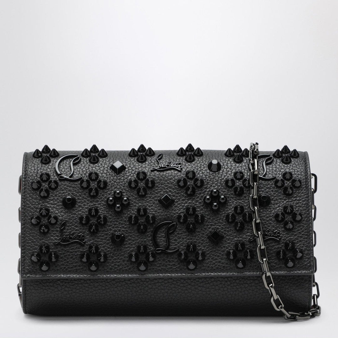 Apparel & Accessories TU Christian Louboutin - Black Clutch Paloma in calfleather and spikes Loubinthesky Brand