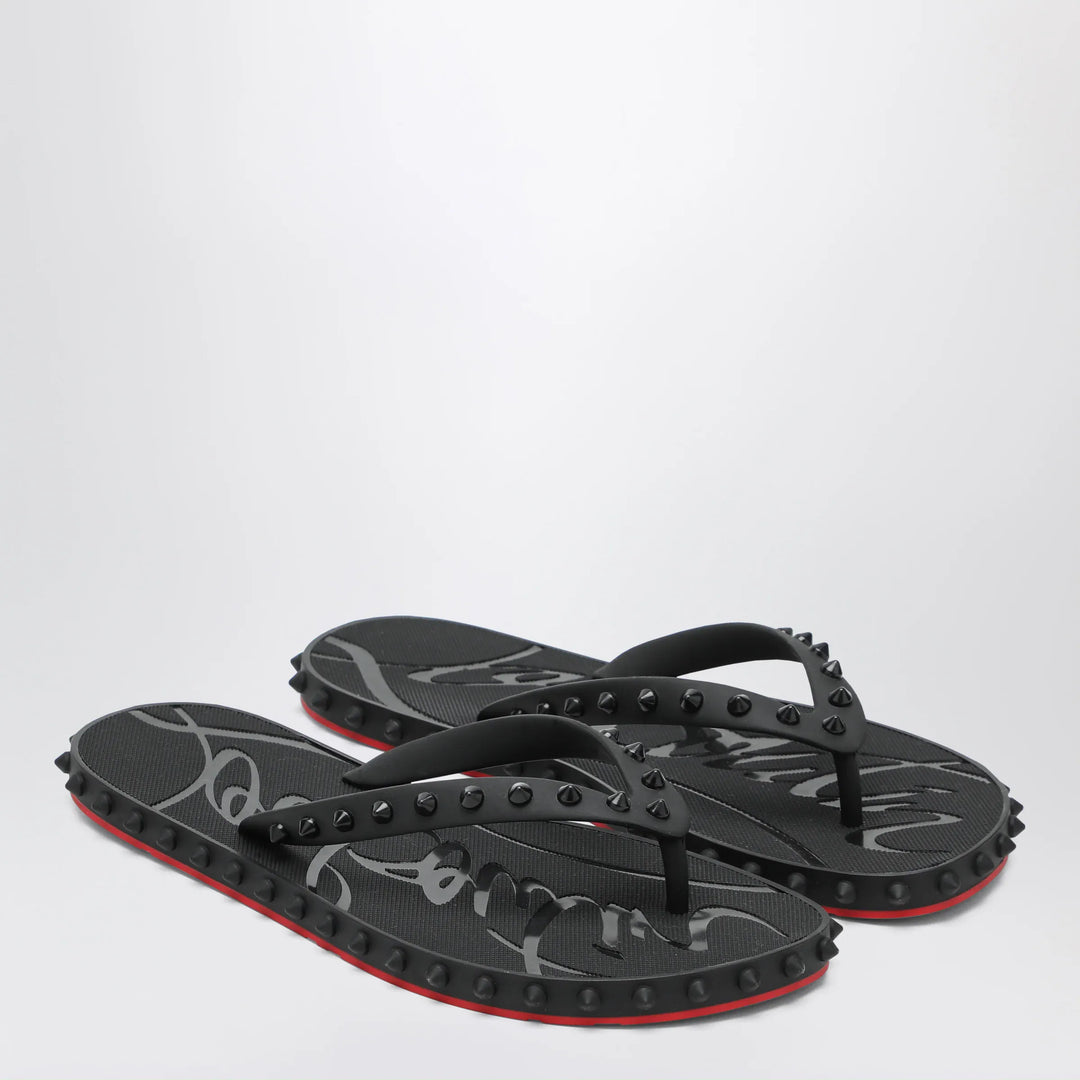 Christian Louboutin - Black Super Loubi Flip-Flops Brand Apparel &amp; Accessories