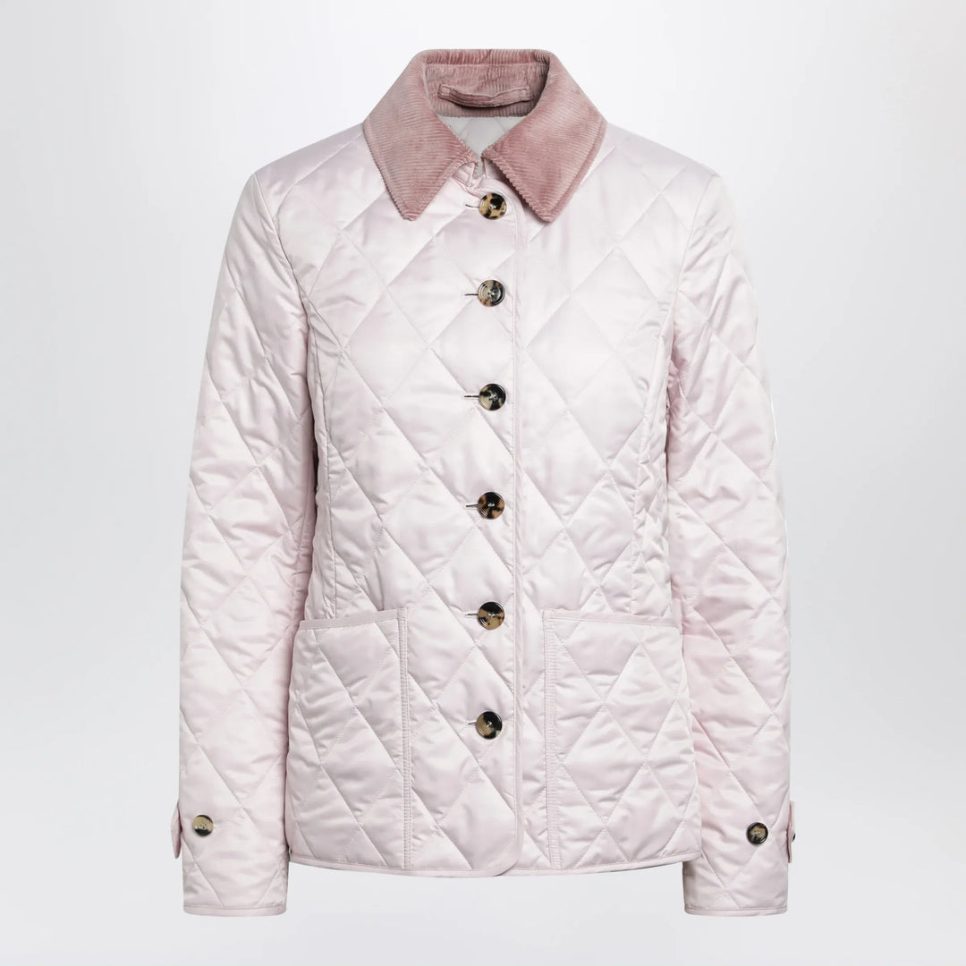 Burberry - Pink quilted jacket Brand Apparel & Accessories > Clothing > Outerwear > Coats & Jackets S