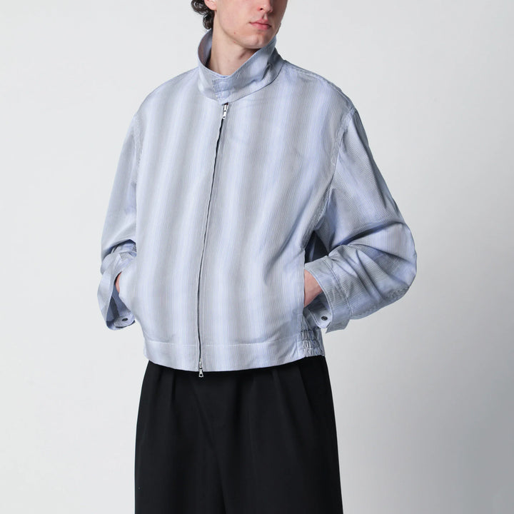 Dries Van Noten - Textured striped zip jacket Brand Apparel &amp; Accessories > Clothing > Outerwear > Coats &amp; Jackets L