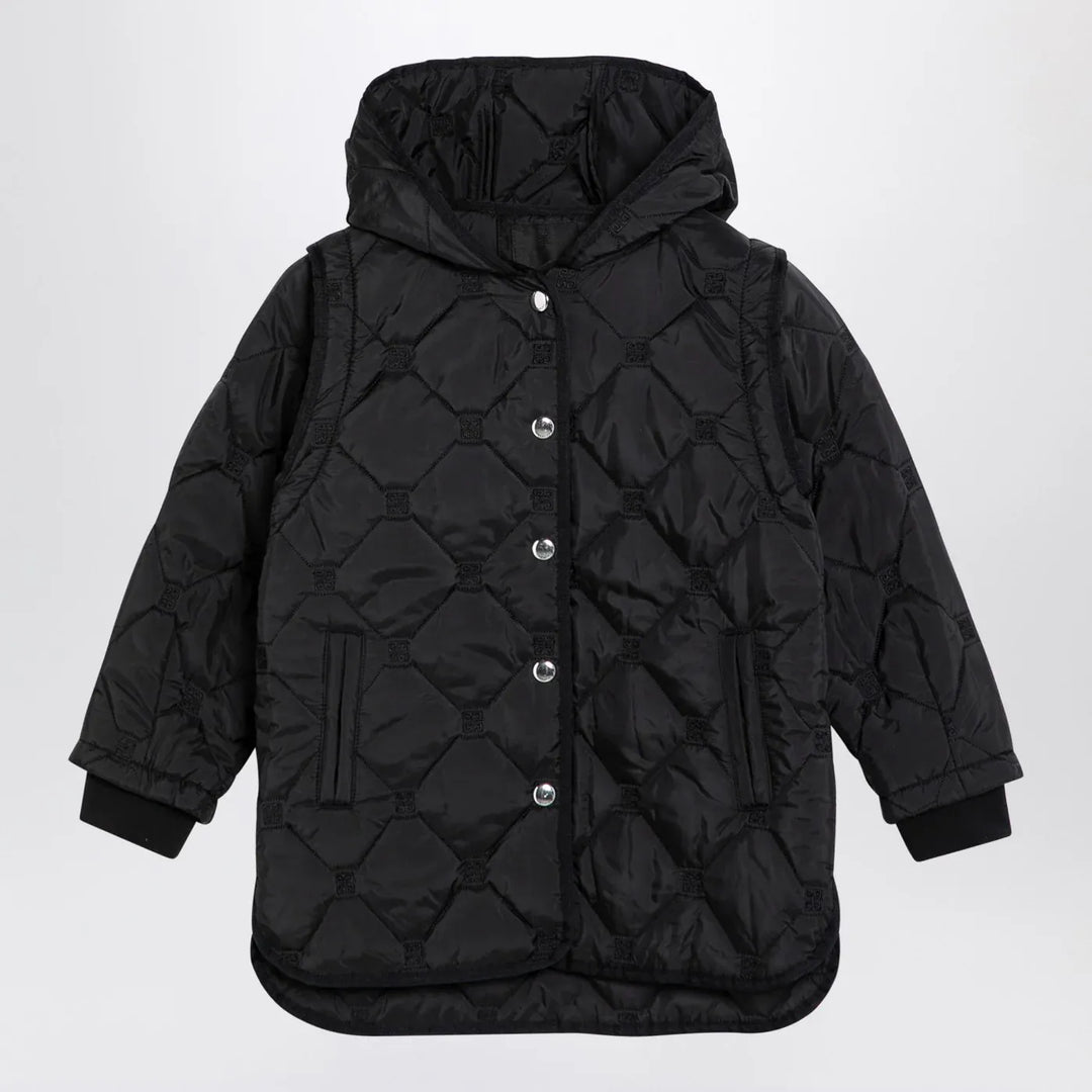 Givenchy - Black quilted parka with removable sleeves Brand Apparel &amp; Accessories > Clothing > Outerwear > Coats &amp; Jackets 10Y