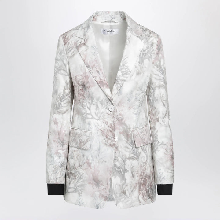 Max Mara - Slim blazer in printed organza and cotton gabardine Brand Apparel &amp; Accessories > Clothing > Outerwear > Coats &amp; Jackets 40  IT