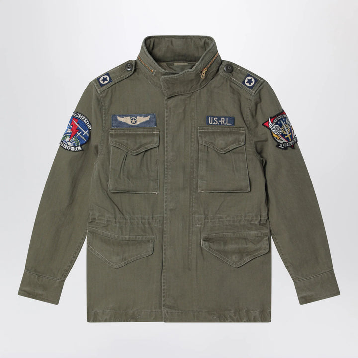 Polo Ralph Lauren - Military jacket in olive green cotton canvas Brand Apparel &amp; Accessories > Clothing > Outerwear > Coats &amp; Jackets