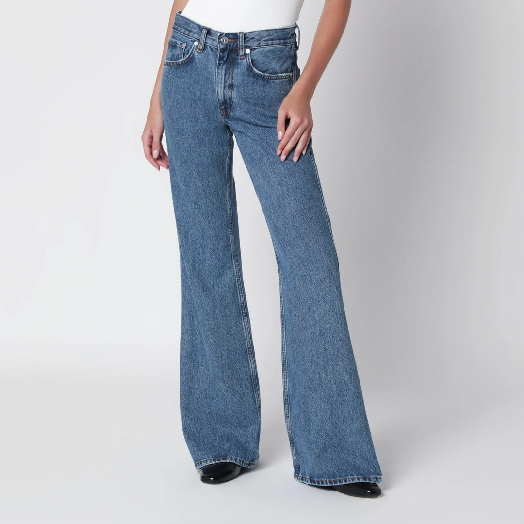 ANINE BING - Wyatt flared jeans in Freshwater Blue wash Brand Apparel &amp; Accessories > Clothing > Pants