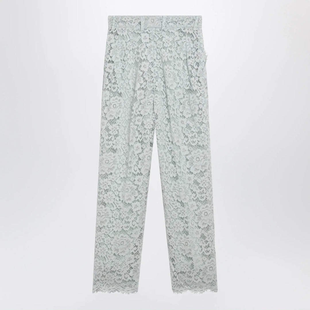 Dolce&amp;Gabbana - Ice blue lace trousers Brand Apparel &amp; Accessories > Clothing > Pants 40  IT