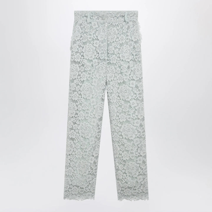 Dolce&amp;Gabbana - Ice blue lace trousers Brand Apparel &amp; Accessories > Clothing > Pants 40  IT