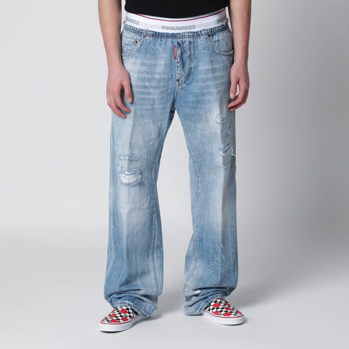 Dsquared2 - Light-wash blue denim jogger jeans Brand Apparel &amp; Accessories > Clothing > Pants 46 IT